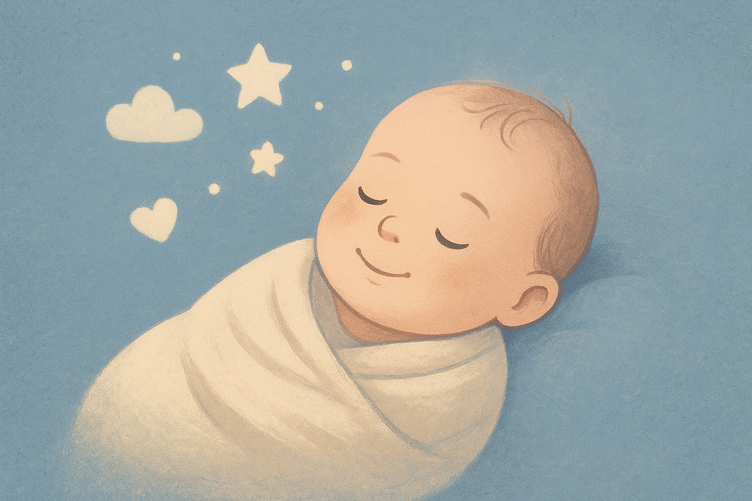 A peaceful baby smiling softly while sleeping, representing the mystery behind why do babies smile in their sleep.
