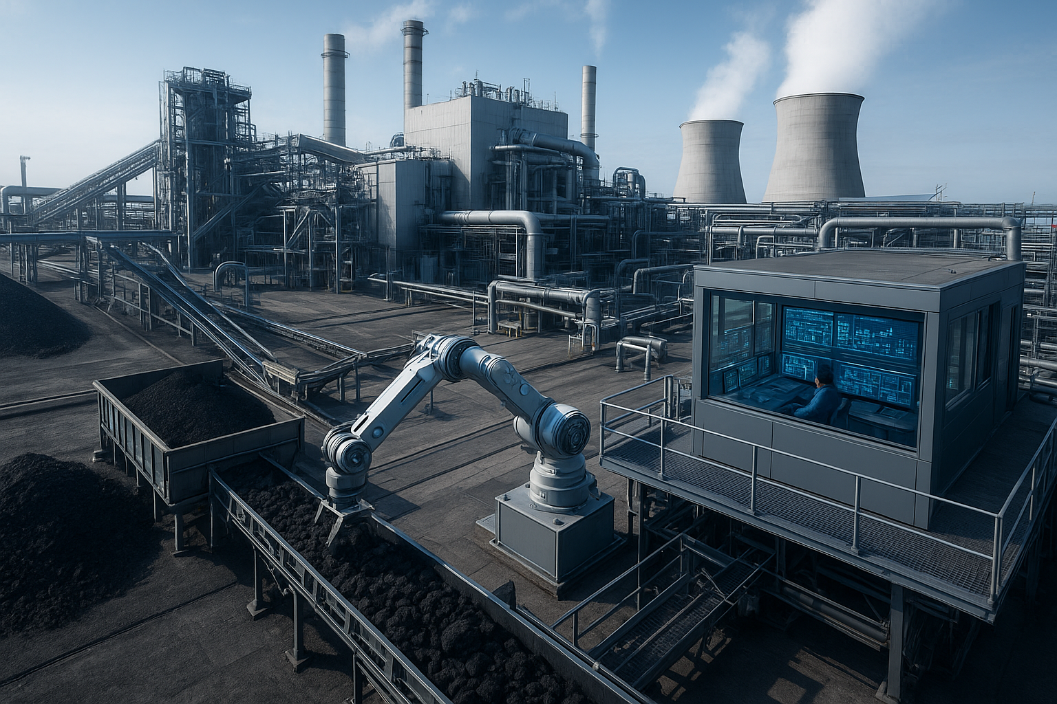 Automated coal power plant