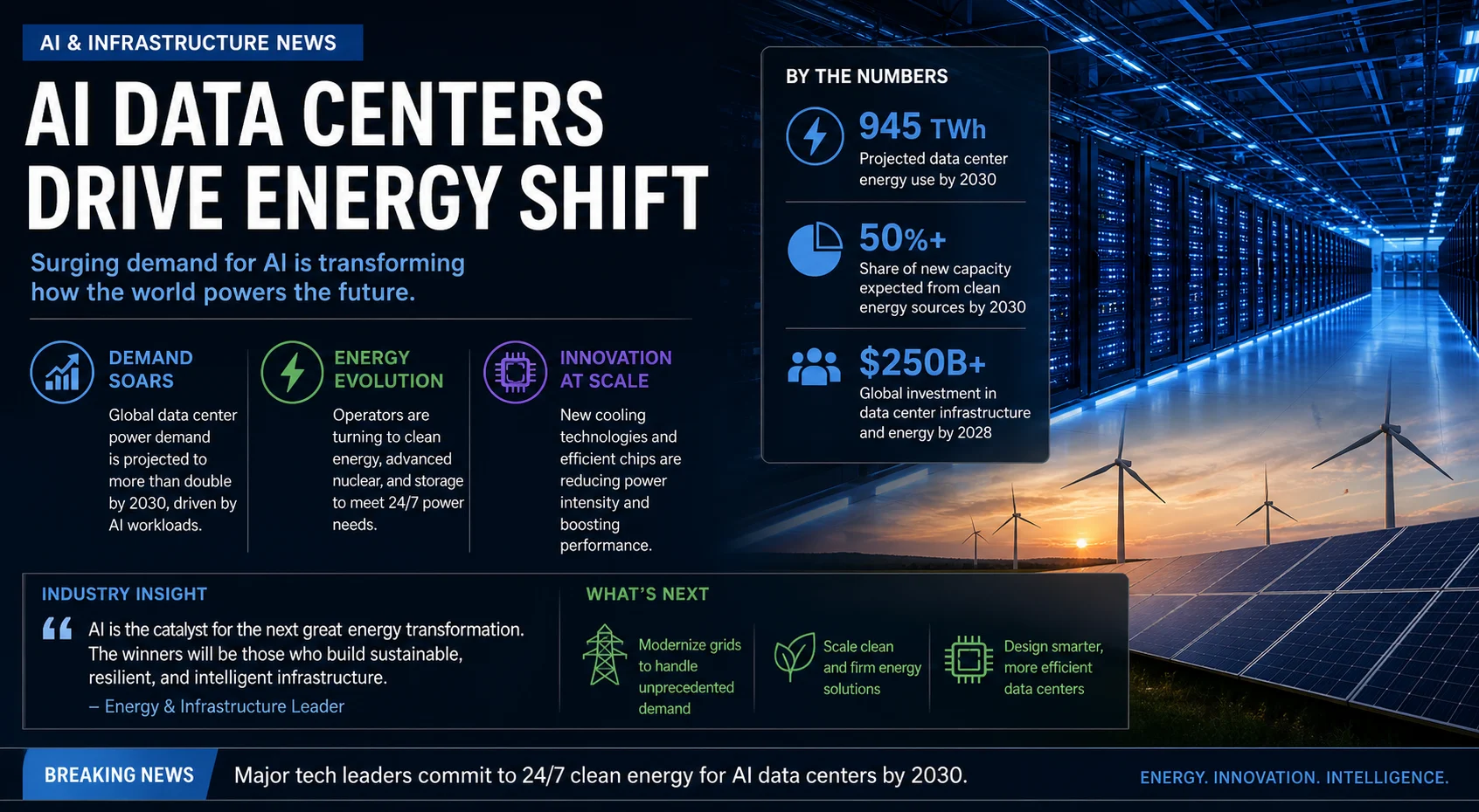 A line graph showing the rise of 1GW-scale AI data center campuses from 2024 to 2026, highlighting the sharp increase in power density.